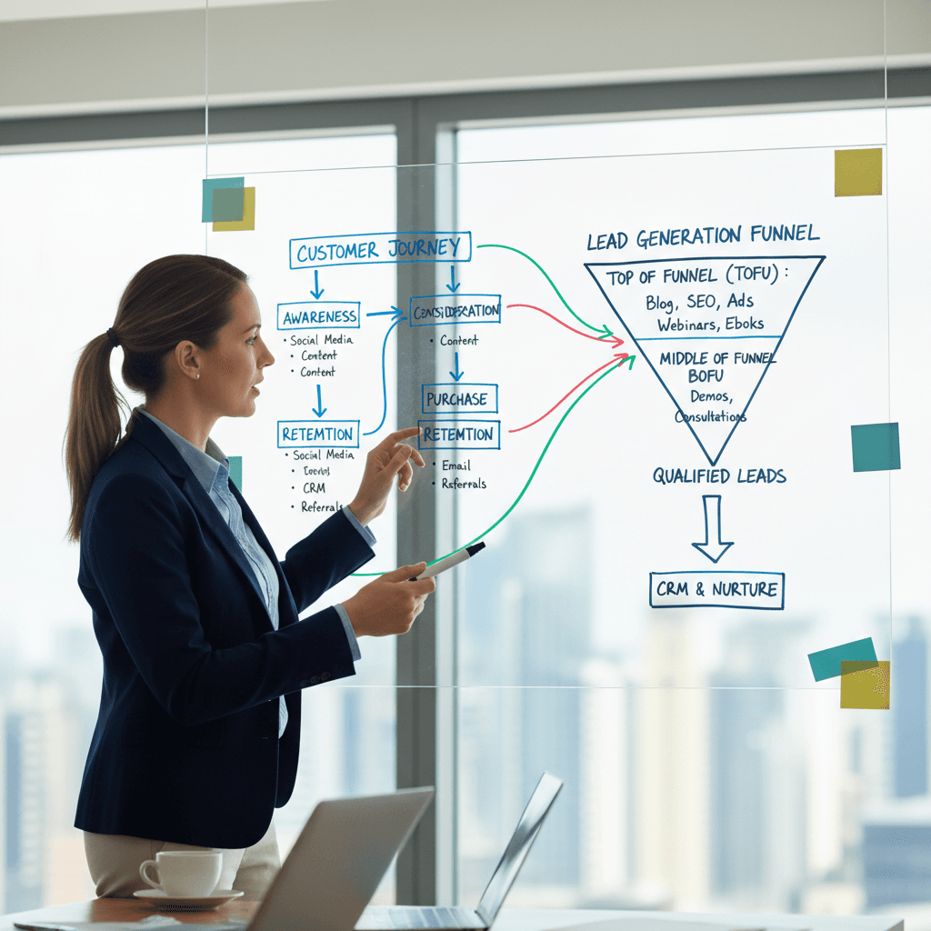 Lead generation strategy and customer funnel planning