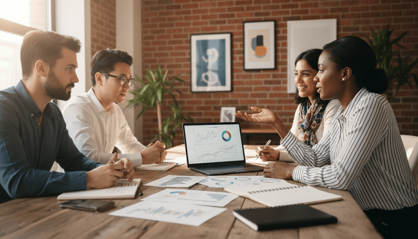 Digital marketing consultation with friendly approachable team
