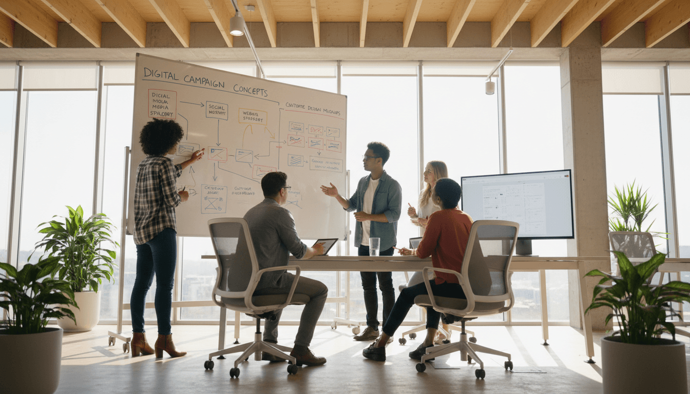 Vijes Digital Links team collaborating on digital strategy